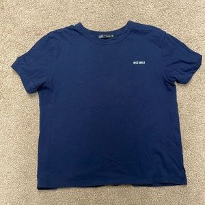 Zara women navy blue tee. Medium